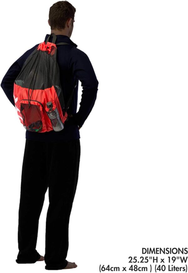 Big Mesh Mummy Backpack for Wet Swimming, Gym, and Workout Gear